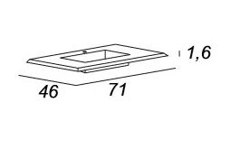 Раковина из искусственного мрамора Cezares 71x46 50212
